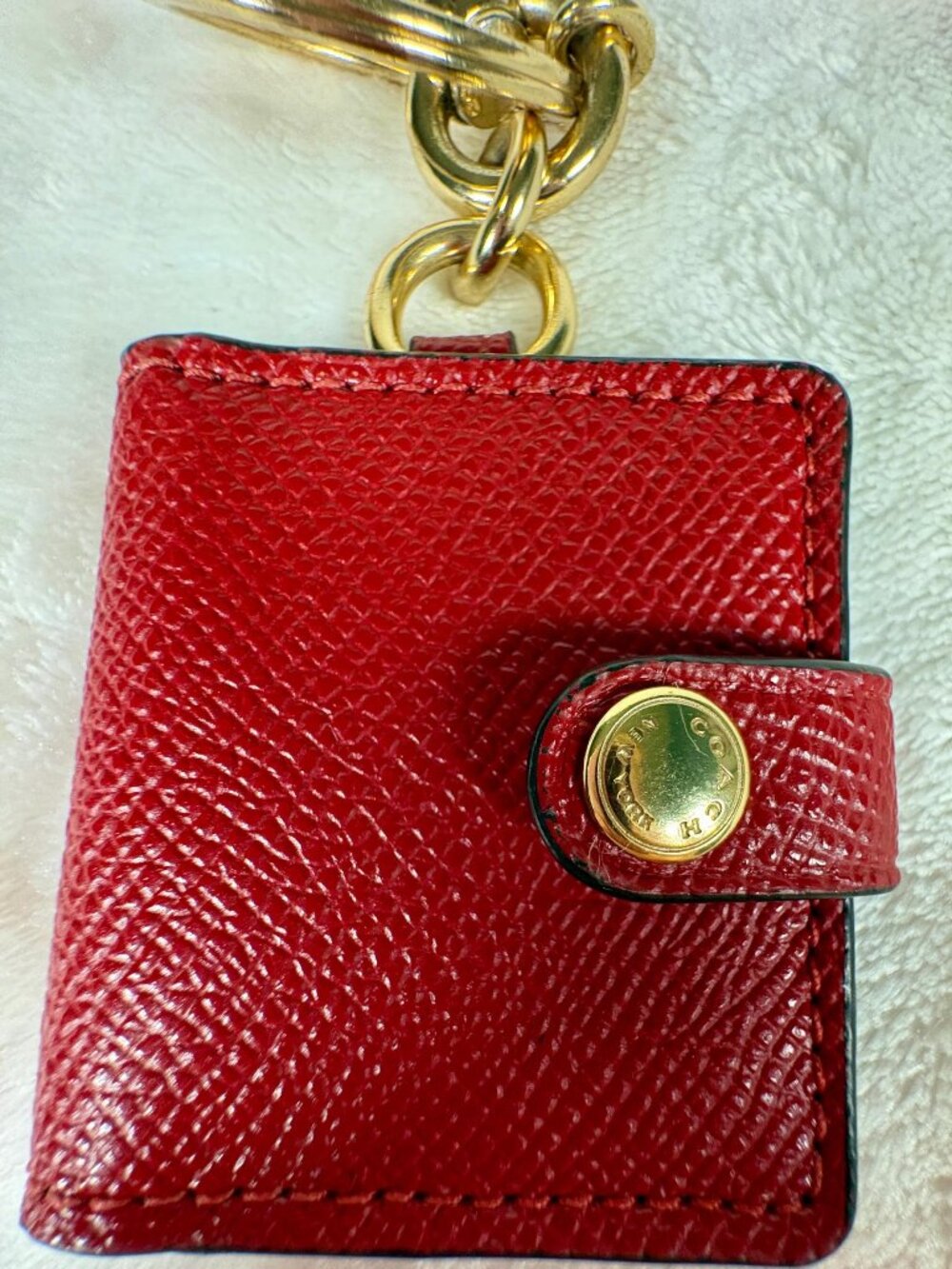 Coach Red Picture Frame Bag Charm